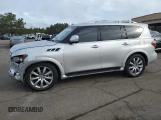 2012 Infiniti QX56 7-passenger with VIN JN8AZ2NE2C9017865, listed as a Copart auction lot 78728014 with 184,377 mi miles and Salvage Title. Bid and sale history available at carsss.com. Image 1.