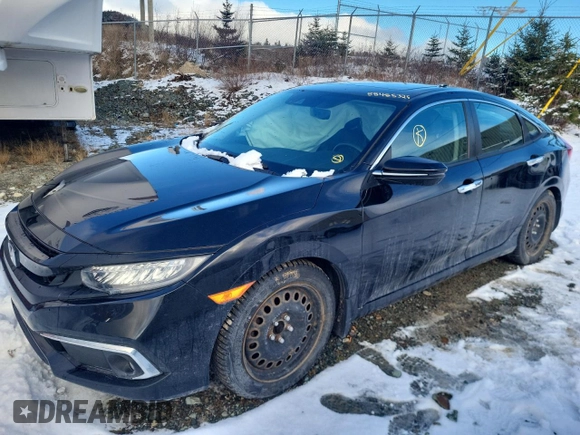 2020 Honda Civic Sedan Touring with VIN 2HGFC1F93LH105422, listed as a Copart auction lot 88485325 with 72,006 mi miles and Salvage Title. Bid and sale history available at carsss.com. Image 1.