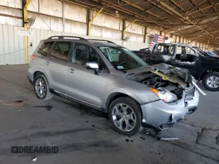 2015 Subaru Forester Touring with VIN JF2SJAUC7FH437389, listed as a Copart auction lot 62701025 with Not provided miles and Salvage title. Bid and sale history available at DreamBid. Image 4.