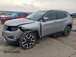 2018 Jeep Compass Limited with VIN 3C4NJDCB7JT179990, listed as a Copart auction lot 51595205 with Not Provided miles and Salvage Title. Bid and sale history available at DreamBid. Image 1.