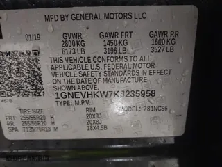 2019 Chevrolet Traverse LT Leather with VIN 1GNEVHKW7KJ235958, listed as a IAAI auction lot 41895988 with 79,097 mi miles. Bid and sale history available at carsss.com. Image 9.