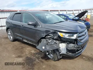 2015 Ford Edge Titanium z VIN 2FMTK4K84FBB55123, wystawiony jako IAAI lot #42133593 z przebiegiem 192 816 mil mil oraz . Historia ofert i sprzedaży dostępna na DreamBid. Obrazek 1.