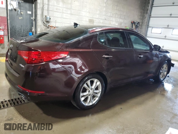 2013 Kia Optima EX with VIN 5XXGN4A7XDG186170, listed as a Copart auction lot 56256065 with 112,866 mi miles and Clean title. Bid and sale history available at DreamBid. Image 3.