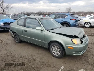 2003 Hyundai Accent GL with VIN KMHCG35C43U236043, listed as a Copart auction lot 87675835 with 76,232 mi miles and Salvage Title. Bid and sale history available at carsss.com. Image 4.