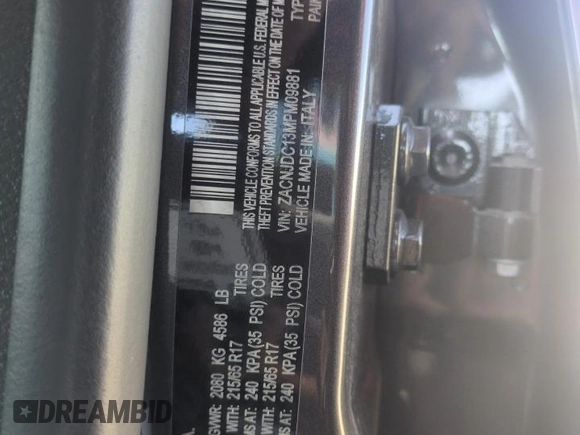 2021 Jeep Renegade Trailhawk with VIN ZACNJDC13MPM09881, listed as a Copart auction lot 57491455 with 24,668 mi miles and Salvage title. Bid and sale history available at DreamBid. Image 13.