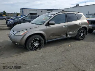 2003 Nissan Murano SL with VIN JN8AZ08T13W112885, listed as a Copart auction lot 47438755 with 145,985 mi miles and Salvage Title. Bid and sale history available at carsss.com. Image 1.