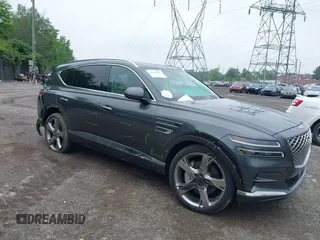 2023 Genesis GV80 z VIN KMUHBDSB6PU102969, wystawiony jako IAAI lot #42284697 z przebiegiem 27 694 mil mil oraz . Historia ofert i sprzedaży dostępna na DreamBid. Obrazek 1.
