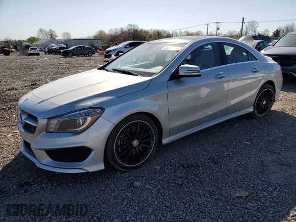 2015 Mercedes-Benz CLA 250 with VIN WDDSJ4GB8FN184304, listed as a Copart auction lot 53331265 with 101,096 mi miles and Salvage Title. Bid and sale history available at DreamBid. Image 1.