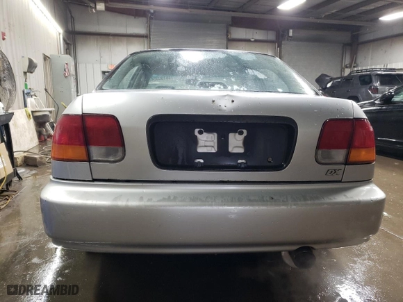 1997 Honda Civic DX with VIN 1HGEJ6624VL021651, listed as a Copart auction lot 86190384 with 135,159 mi miles and Salvage Title. Bid and sale history available at carsss.com. Image 6.