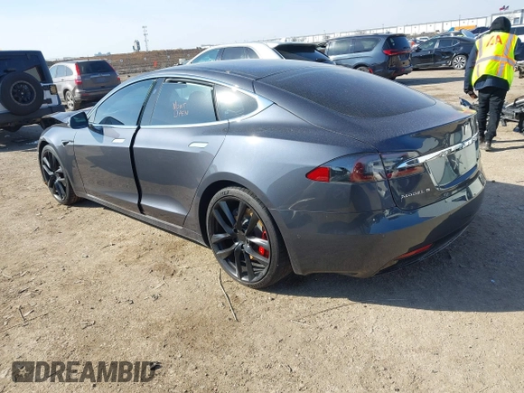 2018 Tesla Model S 75D with VIN 5YJSA1E49JF294699, listed as a IAAI auction lot 41567770 with 34,644 mi miles and . Bid and sale history available at DreamBid. Image 3.