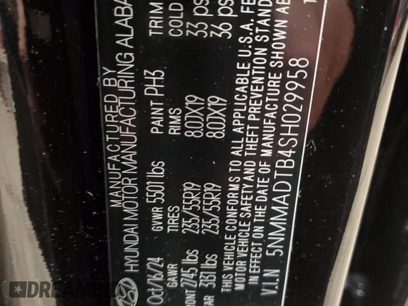 2025 Genesis GV70 2.5T with VIN 5NMMADTB4SH029958, listed as a Copart auction lot 57939415 with 2,333 mi miles and Salvage title. Bid and sale history available at DreamBid. Image 14.