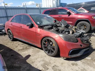 2016 Mercedes-Benz E-Class AMG E 63 S with VIN WDDHF7GB0GB216405, listed as a Copart auction lot 49683714 with 0 mi miles and Salvage Title. Bid and sale history available at carsss.com. Image 4.