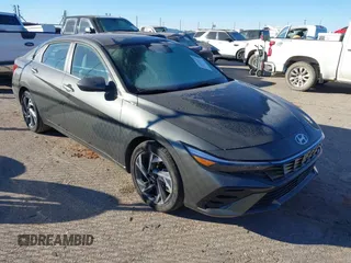 2025 Hyundai Elantra SEL Convenience with VIN KMHLS4DGXSU861568, listed as a IAAI auction lot 41073819 with 7,313 mi miles. Bid and sale history available at carsss.com. Image 1.