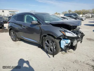 2020 Nissan Murano Platinum with VIN 5N1AZ2DS6LN165510, listed as a Copart auction lot 77470184 with 20,174 mi miles and Salvage Title. Bid and sale history available at carsss.com. Image 4.