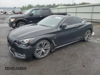 2019 Infiniti Q60 Luxe with VIN JN1EV7EL2KM290288, listed as a Copart auction lot 56383065 with 37,335 mi miles and Salvage title. Bid and sale history available at DreamBid. Image 1.