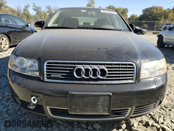 2004 Audi A4 1.8T with VIN WAULC68E84A080488, listed as a Copart auction lot 76735874 with 0 mi miles and Salvage Title. Bid and sale history available at carsss.com. Image 5.