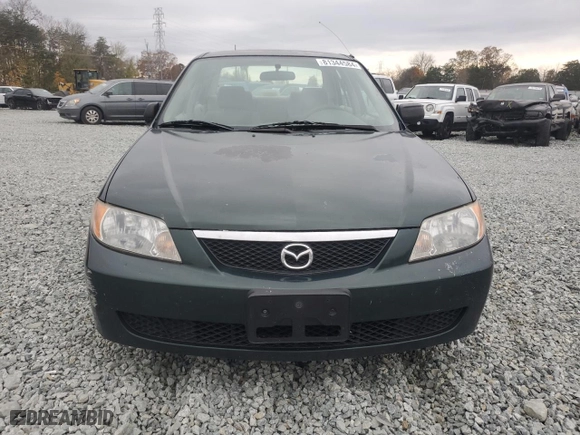 2001 Mazda Protege DX with VIN JM1BJ222010447414, listed as a Copart auction lot 81344584 with 195,931 mi miles and Salvage Title. Bid and sale history available at carsss.com. Image 5.