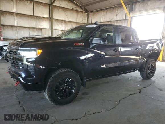 2023 Chevrolet Silverado 1500 LT Trail Boss with VIN 3GCUDFED6PG302032, listed as a Copart auction lot 43483165 with 5,865 mi miles and Salvage Title. Bid and sale history available at DreamBid. Image 1.