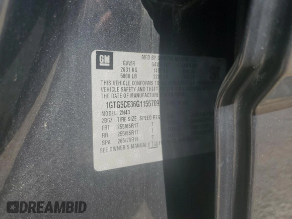 2016 GMC Canyon 2WD SLE with VIN 1GTG5CE36G1155709, listed as a Copart auction lot 73132424 with 58,956 mi miles and Salvage Title. Bid and sale history available at carsss.com. Image 14.
