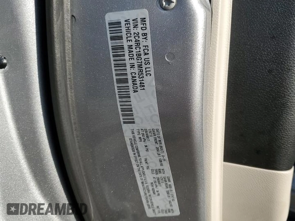 2021 Chrysler Pacifica Touring L z VIN 2C4RC1BG7MR531481, wystawiony jako Copart lot #54854105 z przebiegiem 138 508 mil mil oraz Szkoda całkowita • Salvage title. Historia ofert i sprzedaży dostępna na DreamBid. Obrazek 13.