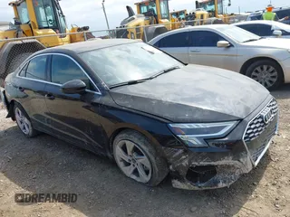 2023 Audi A3 Premium with VIN WAUAUDGY6PA038216, listed as a IAAI auction lot 42030266 with 28,384 mi miles and . Bid and sale history available at DreamBid. Image 1.