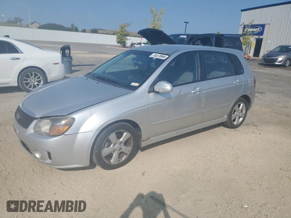 2009 Kia Spectra with VIN KNAFE241895024764, listed as a Copart auction lot 70373994 with 336,690 mi miles and Non Repairable. Bid and sale history available at carsss.com. Image 1.