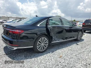 2019 Audi A8 with VIN WAU8DAF89KN011642, listed as a Copart auction lot 57915325 with 27,018 mi miles and Salvage title. Bid and sale history available at DreamBid. Image 3.