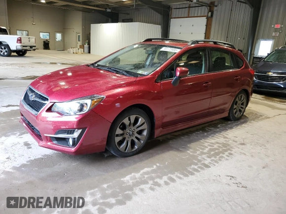 2015 Subaru Impreza Special Sports Premium z VIN JF1GPAU68F8309651, wystawiony jako Copart lot #59173985 z przebiegiem 108 226 mil mil oraz Szkoda całkowita • Salvage title. Historia ofert i sprzedaży dostępna na DreamBid. Obrazek 1.