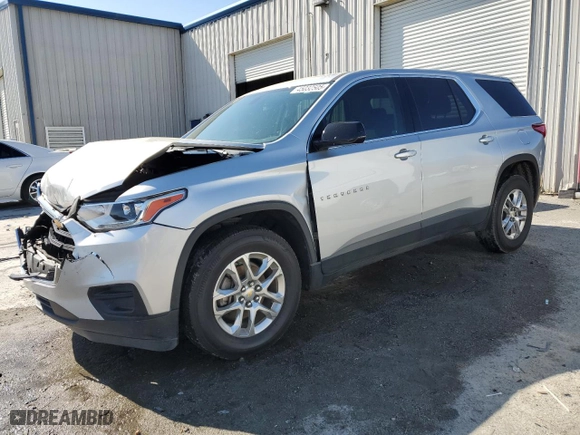 2020 Chevrolet Traverse LS with VIN 1GNERFKW8LJ293684, listed as a Copart auction lot 45032505 with 111,490 mi miles and Salvage Title. Bid and sale history available at carsss.com. Image 1.