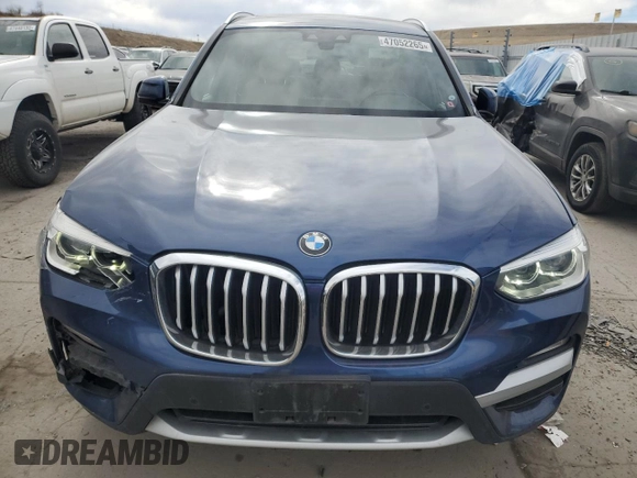2018 BMW X3 xDrive30i with VIN 5UXTR9C56JLD69140, listed as a Copart auction lot 47052265 with 70,640 mi miles and Salvage Title. Bid and sale history available at DreamBid. Image 5.