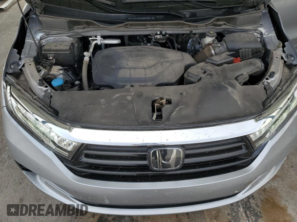 2022 Honda Odyssey EX-L with VIN 5FNRL6H75NB059962, listed as a Copart auction lot 51464615 with 40,608 mi miles and Salvage Title. Bid and sale history available at DreamBid. Image 12.