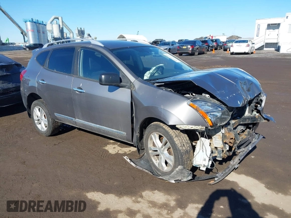 2015 Nissan Rogue S with VIN JN8AS5MVXFW770931, listed as a IAAI auction lot 41575344 with 160,556 mi miles and . Bid and sale history available at DreamBid. Image 1.