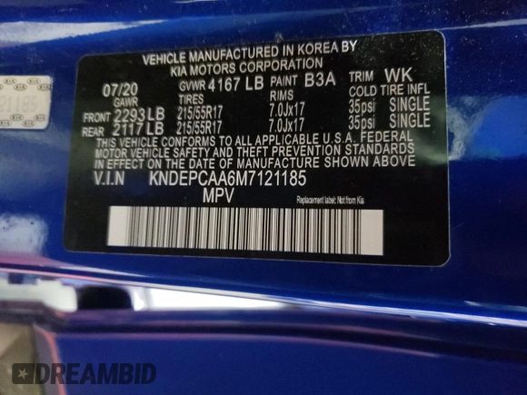 2021 Kia Seltos LX with VIN KNDEPCAA6M7121185, listed as a Copart auction lot 49608255 with 64,896 mi miles and Salvage Title. Bid and sale history available at DreamBid. Image 16.