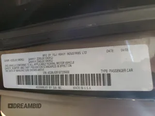 2008 Subaru Legacy Limited with VIN 4S3BL626187226958, listed as a Copart auction lot 65998765 with 135,173 mi miles and Clean title. Bid and sale history available at DreamBid. Image 12.