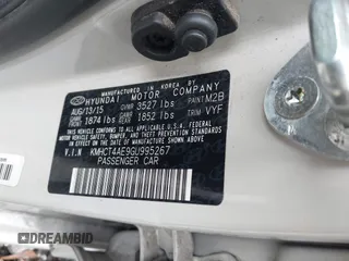 2016 Hyundai Accent SE with VIN KMHCT4AE9GU995267, listed as a IAAI auction lot 42347749 with 177,145 mi miles and . Bid and sale history available at DreamBid. Image 9.