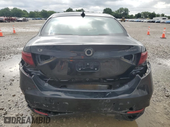 2019 Alfa Romeo Giulia Ti with VIN ZARFANBN0K7608498, listed as a Copart auction lot 61263775 with 58,786 mi miles and Salvage title. Bid and sale history available at DreamBid. Image 6.