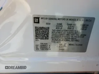 2019 Chevrolet Equinox LT z VIN 3GNAXUEVXKL327661, wystawiony jako Copart lot #54168045 z przebiegiem 83 308 mil mil oraz Szkoda całkowita • Salvage title. Historia ofert i sprzedaży dostępna na DreamBid. Obrazek 14.