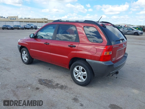 2008 Kia Sportage LX with VIN KNDJE723887490986, listed as a IAAI auction lot 42160771 with 195,545 mi miles. Bid and sale history available at carsss.com. Image 3.