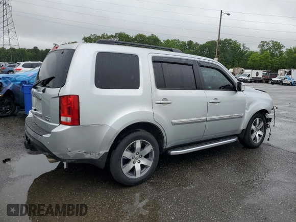 2013 Honda Pilot Touring z VIN 5FNYF4H99DB083396, wystawiony jako Copart lot #58728975 z przebiegiem Nie podano mil oraz Czysty tytuł • Clean title. Historia ofert i sprzedaży dostępna na DreamBid. Obrazek 3.