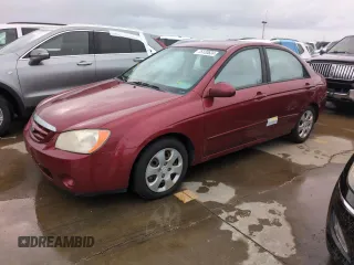 2006 Kia Spectra EX with VIN KNAFE121765251050, listed as a Copart auction lot 75120624 with 0 mi miles and Salvage Title. Bid and sale history available at carsss.com. Image 1.