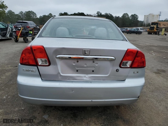 2003 Honda Civic LX with VIN 1HGES16603L014549, listed as a Copart auction lot 43153015 with 265,204 mi miles and Salvage Title. Bid and sale history available at carsss.com. Image 6.