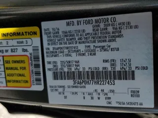 2017 Ford Fusion SE with VIN 3FA6P0H77HR227453, listed as a Copart auction lot 63395685 with 83,355 mi miles and Salvage title. Bid and sale history available at DreamBid. Image 12.