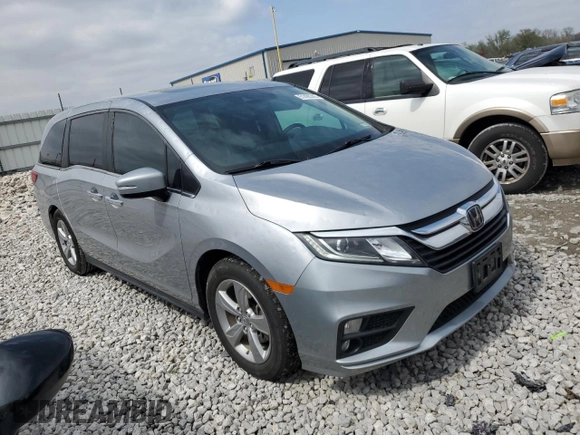 2020 Honda Odyssey EX-L with VIN 5FNRL6H72LB048687, listed as a Copart auction lot 51495345 with 54,121 mi miles and Salvage Title. Bid and sale history available at carsss.com. Image 4.