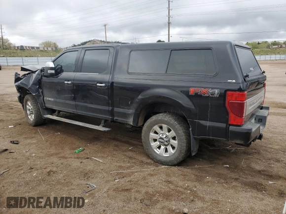 2020 Ford F-250 XL with VIN 1FT8W2BT7LEE77472, listed as a Copart auction lot 55631295 with 82,010 mi miles and Salvage title. Bid and sale history available at DreamBid. Image 2.