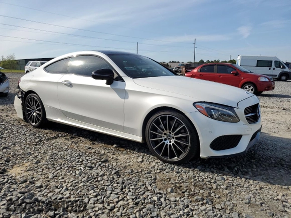 2018 Mercedes-Benz C 300 with VIN WDDWJ4JB7JF736453, listed as a Copart auction lot 50790205 with 67,575 mi miles and Salvage Title. Bid and sale history available at carsss.com. Image 4.