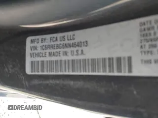 2022 Ram 1500 Big Horn z VIN 1C6RREBG6NN464013, wystawiony jako IAAI lot #41784284 z przebiegiem Nie podano mil oraz . Historia ofert i sprzedaży dostępna na DreamBid. Obrazek 9.