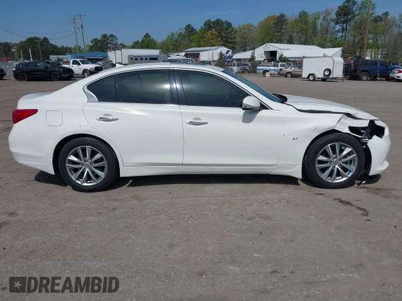 2015 Infiniti Q50 Premium with VIN JN1BV7AR0FM421592, listed as a IAAI auction lot 42070055 with 161,038 mi miles. Bid and sale history available at carsss.com. Image 13.