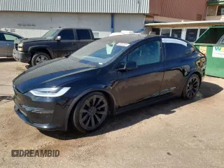 2022 Tesla Model X with VIN 7SAXCDE55NF341925, listed as a Copart auction lot 47607595 with Not Provided miles and Salvage Title. Bid and sale history available at DreamBid. Image 1.