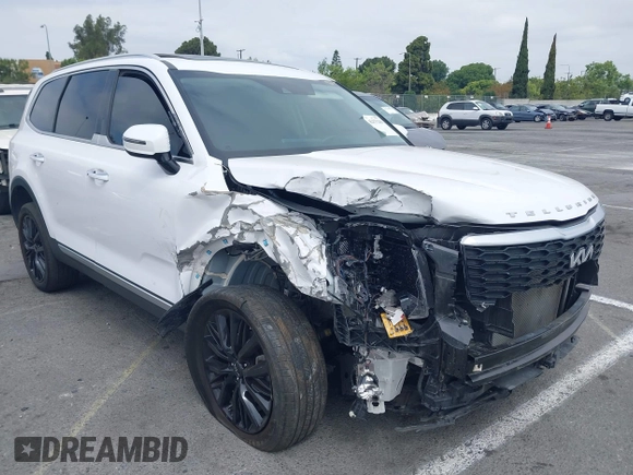 2022 Kia Telluride SX z VIN 5XYP5DHC9NG247668, wystawiony jako IAAI lot #42177230 z przebiegiem 37 401 mil mil oraz . Historia ofert i sprzedaży dostępna na DreamBid. Obrazek 1.
