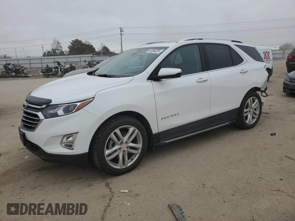 2019 Chevrolet Equinox Premier with VIN 3GNAXYEX1KL277306, listed as a Copart auction lot 44364325 with 49,771 mi miles and Salvage Title. Bid and sale history available at carsss.com. Image 1.